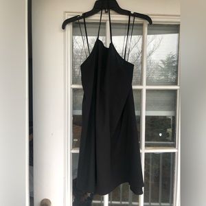 Back tie black dress